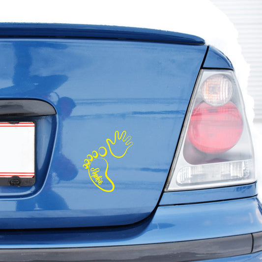 Baby Fuß Hand Autosticker