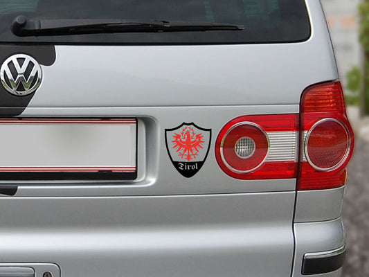 Tiroler Adler mit Schild rot schwarz Autoaufkleber