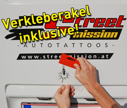 Verkleberakel für KFZ Aufkleber