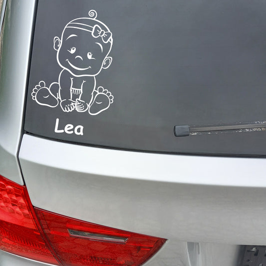 Baby Mädchen Autosticker