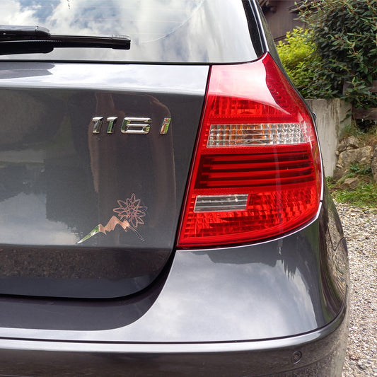 Berge mit Edelweiß Autosticker