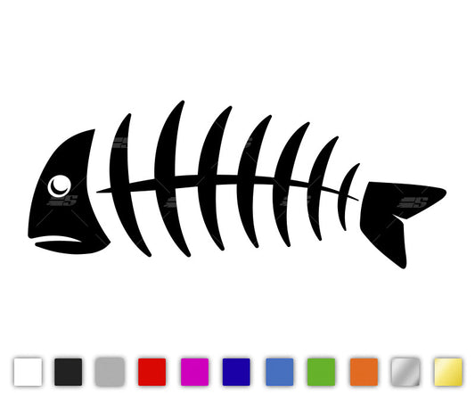 Aufkleber Fishbone Kontrastansicht