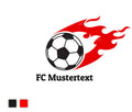 Fußball mit Flammen Autosticker