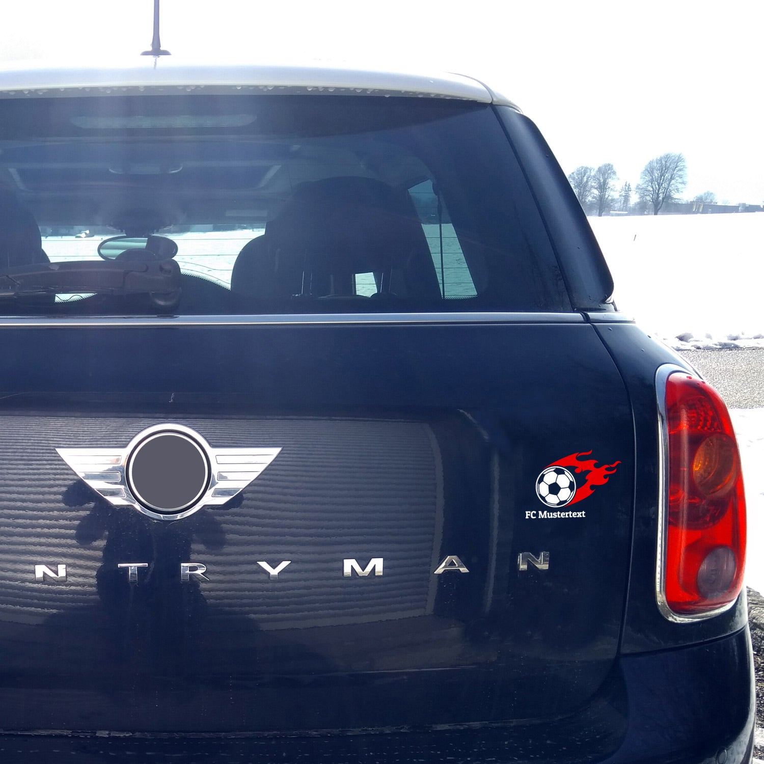 Fußball mit Flammen Autosticker