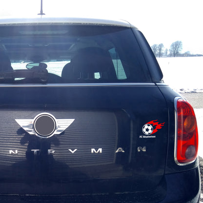 Fußball mit Flammen Autosticker