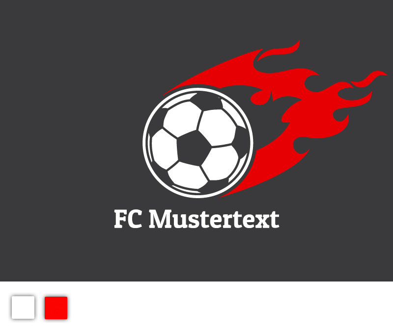 Fußball mit Flammen Autosticker