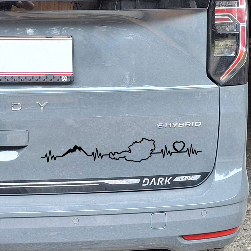 Österreich Herzschlag Autosticker