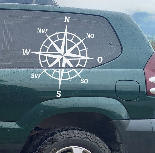 Reise Kompass Autosticker