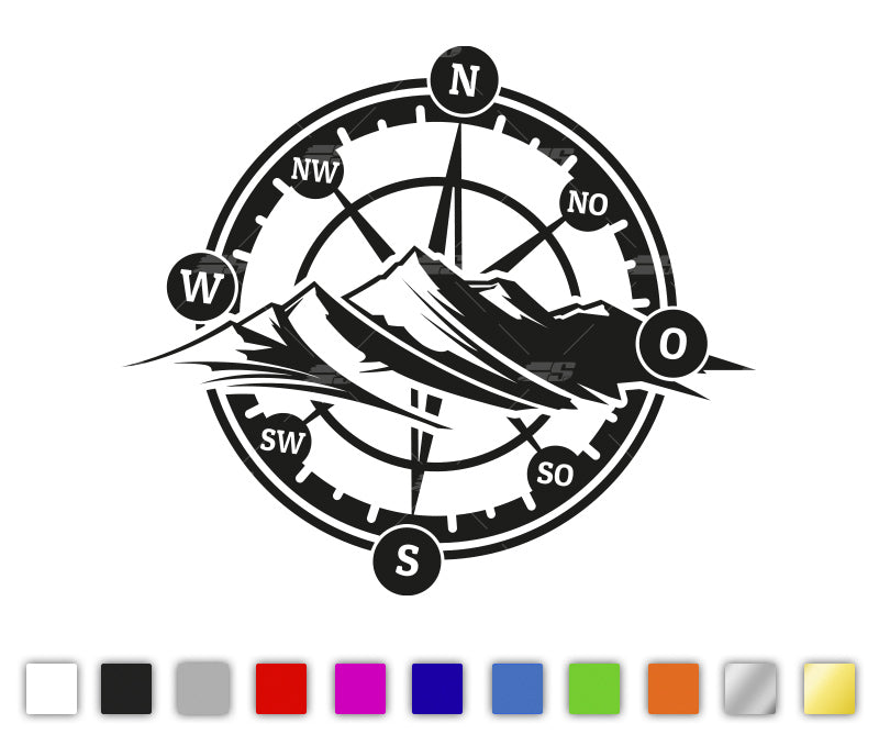 Kompass Navigator Autosticker