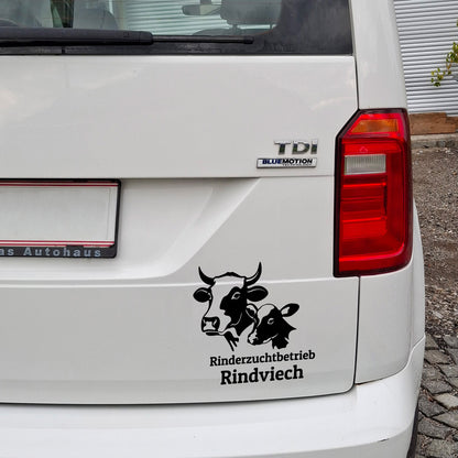 Landwirtschaft Kuh & Kalb Autoaufkleber