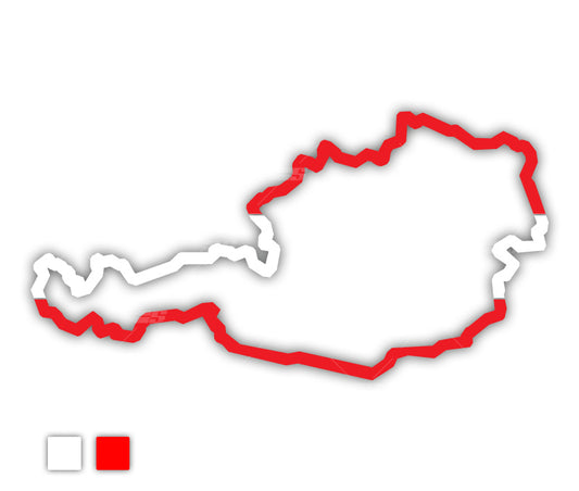 Österreich Landkarte Autosticker