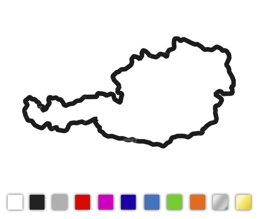 Österreich Landkarte Autosticker