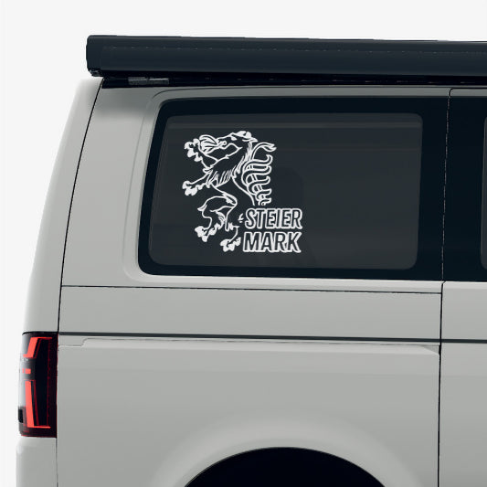 Steirischer Panther mit Schriftzug Steiermark Autosticker