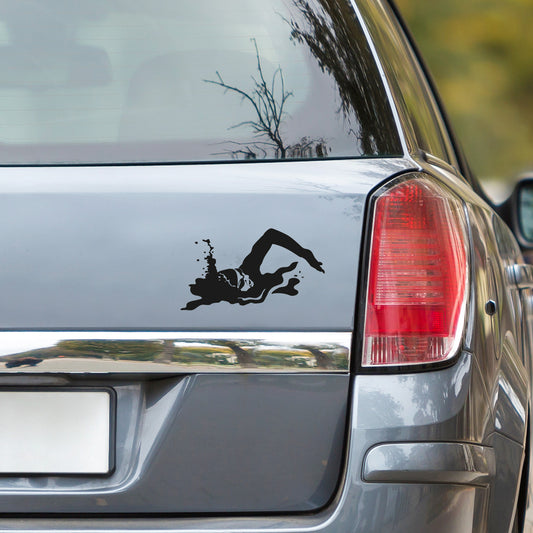 Schwimmerin Schwimmen Autosticker