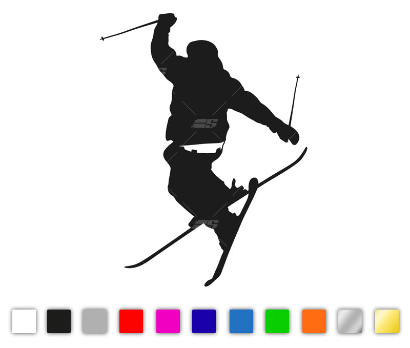 Freeride Skifahren Autosticker