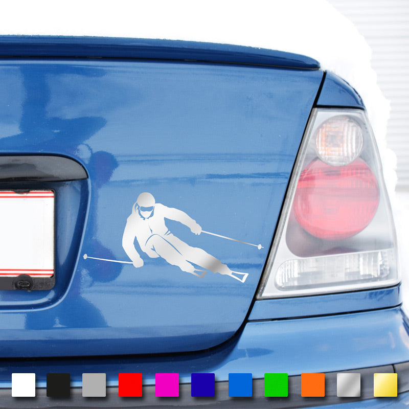 Skifahrer Autosticker