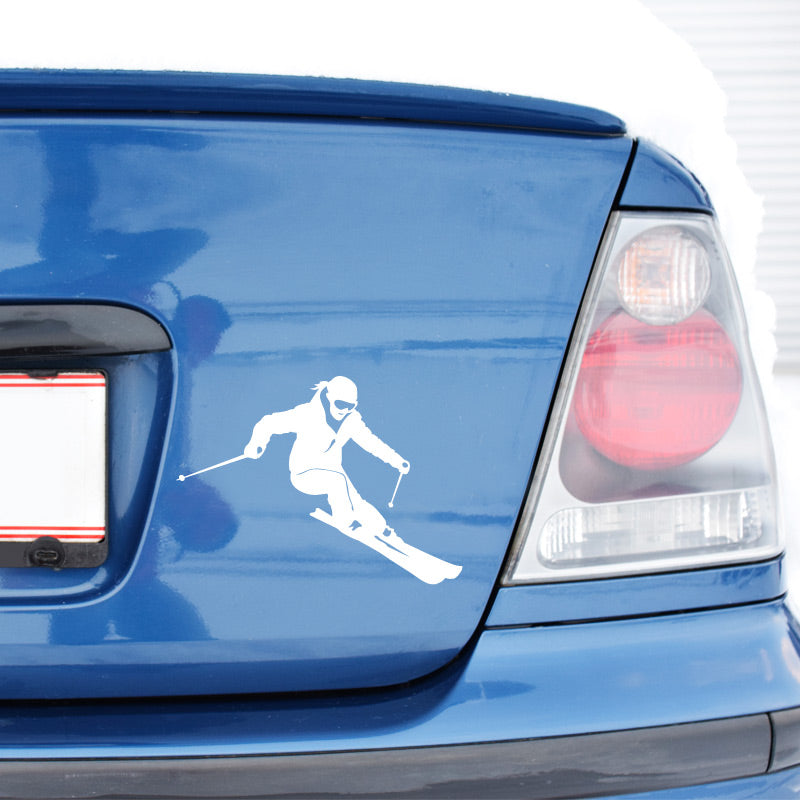 Skifahrerin Autosticker