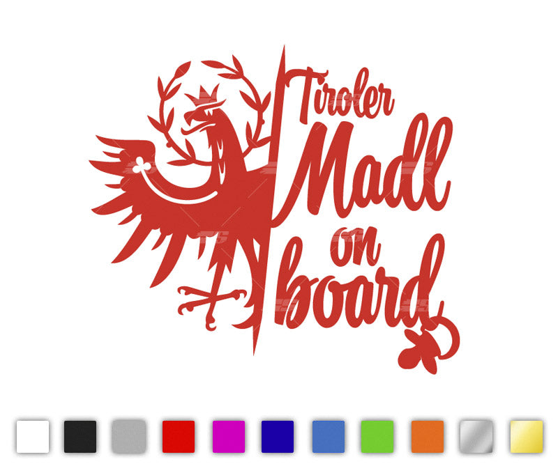 Tiroler Madl on board Autosticker