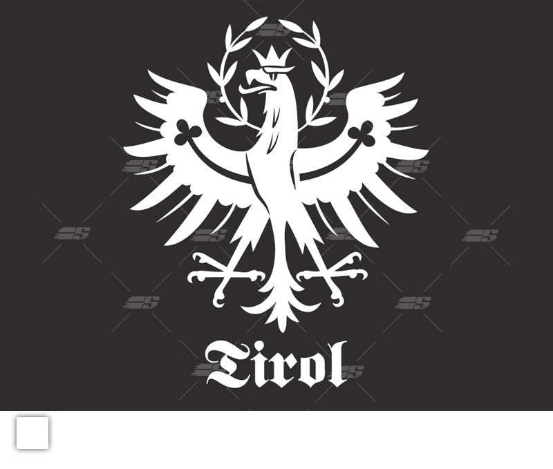 Troler Adler weiß mit Tirol-Schriftzug weiß