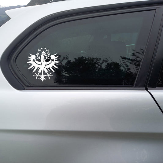 Tiroler Adler weiß spiegelverkehrt Autosticker