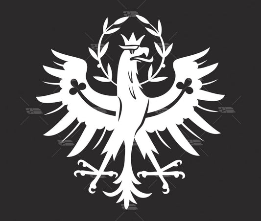 Tiroler Adler weiß spiegelverkehrt Autosticker