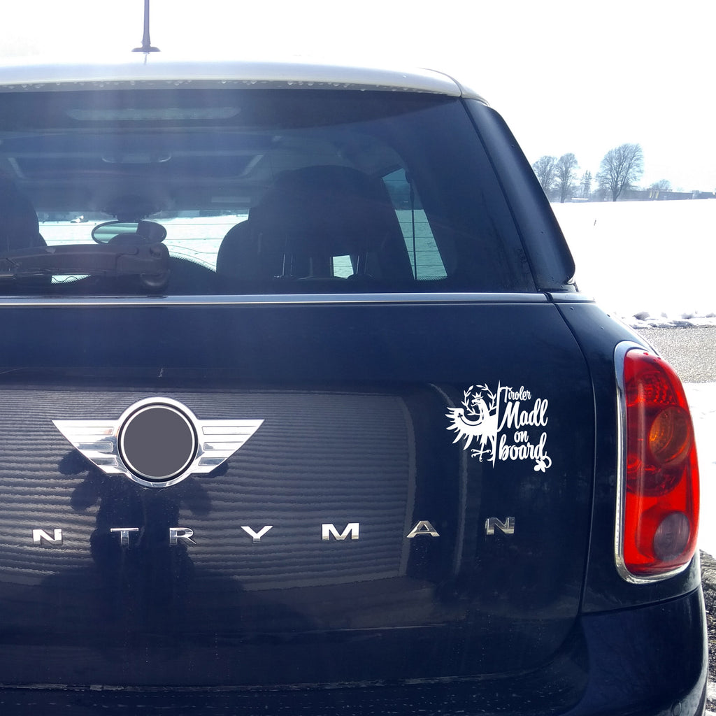 Tiroler Madl on board Autosticker