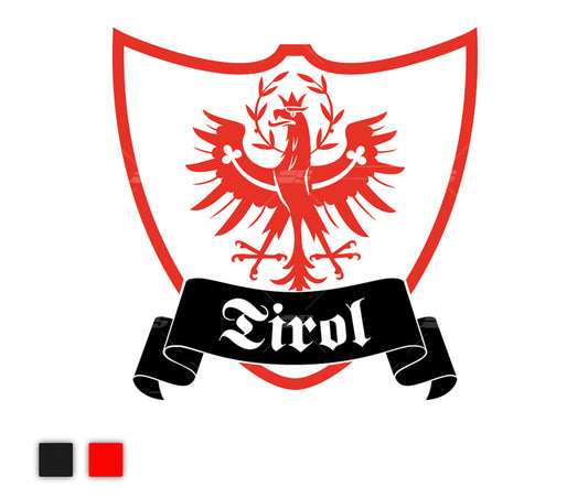 Tirol Wappen Adler rot schwarz Autosticker