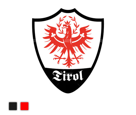 Tiroler Adler mit Schild rot schwarz Autosticker