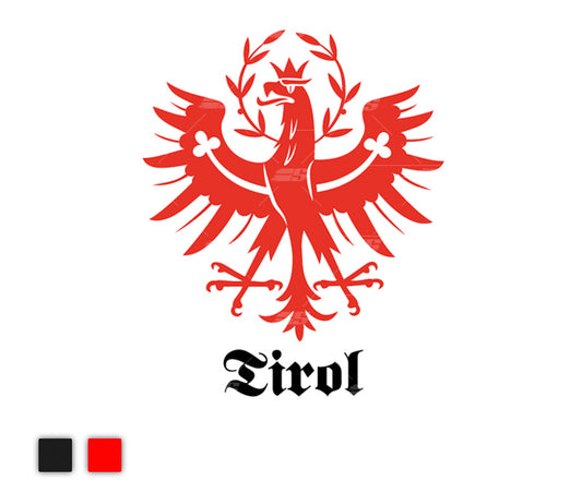 Tirol Wappen mit Schriftzug Tirol Autosticker