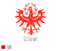 Tiroler Adler rot mit Schriftzug Tirol Autosticker