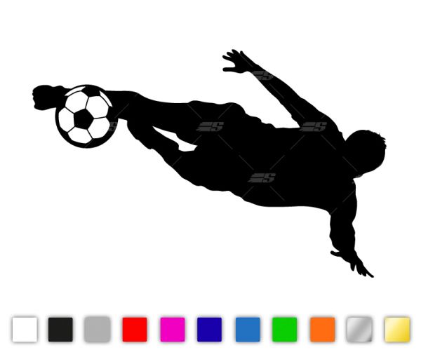 Fußballer Autosticker in verschiedenen Farben konturgeschnitten aus Premium Autofolie