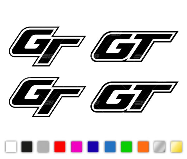 GT Aufkleber / Sticker Set konturgeschnitten in verschiedenen Folien-Farben