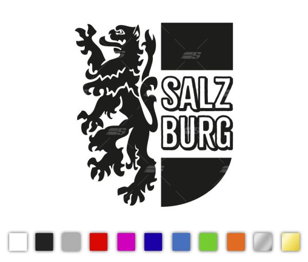 Autoaufkleber Salzburg Wappen kompakt konturgeschnitten